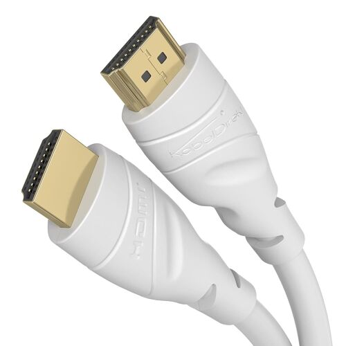 Câble HDMI 4K ¿ 10 m ¿ disponible en 0,15-22,5 m ¿ pour chaque appareil HDMI (4K@60Hz, HDMI 2.0, High Speed avec Ethernet, Blu-ray, PS5/Xbox Series/Switch, blanc)