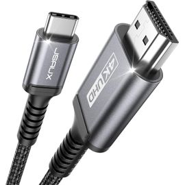 TIANYI-Câble USB C vers HDMI 4K 1M, Cable USB Type C HDMI 4K UHD (pour Thunderbolt 3) pour MacBook Pro 2018/2017, iPad Pro 2018/Air 2020, Samsung Galaxy S20/S10, Surface Book 2, Huawei P40 etc.