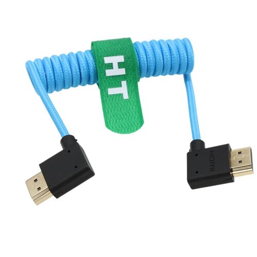 HDMI 2.1 Cable 4K 120Hz 60p 8K 30P Right Angle Left for Ninja V SmallHD BMPCC 6K Feelworld Panasonic Sony Canon Nikon ZCAM Camera