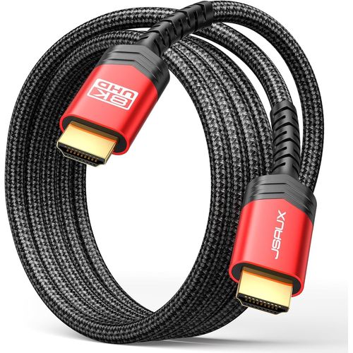 TIANYI-Câble HDMI 8 K 1 m, câble HDMI 2.1 haute vitesse Ethernet 48 Gbps 8 K @ 60 Hz, 4 K @ 120 Hz, UHD HDR 10 +, compatible avec PS4 Pro, PS5, 8 K, TV, lecteur Blu-ray, projecteur