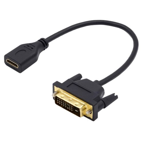 Câble Adaptateur Mini Hdmi Vers Dvi 1.4 Femelle Vers Dvi 24+1 Mâle Pour Ordinateur Hdtv Carte Graphique Uhd