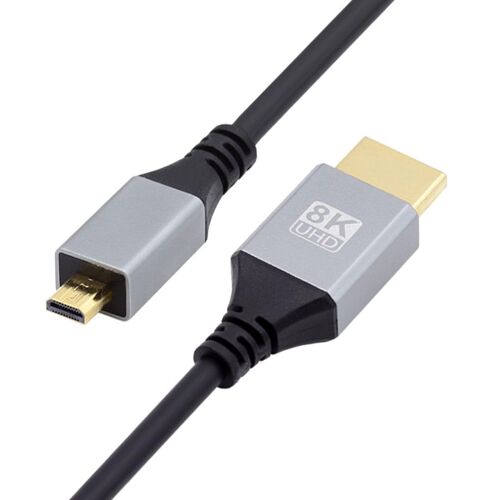 Câble HDMI 2.1 vers micro HDMI 8K 4K hyper flexible fin HDTV 2 m