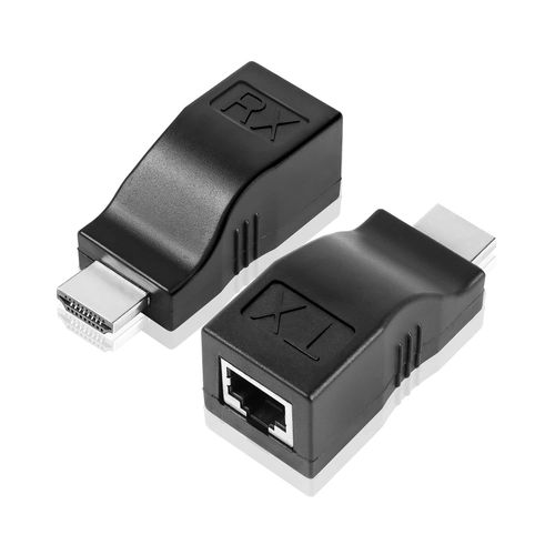Extendeur Rj45 Hdmi 1.4,Sur Câble Simple Ethernet Lan Rj45 Cat5e Cat6-Distance D'application Jusqu'à 30 M,Pour Hdtv Hdpc Ps4 Stb 4k 2k,Nécessite Un Câble En Cuivre Pur Cat 5e/6/6e