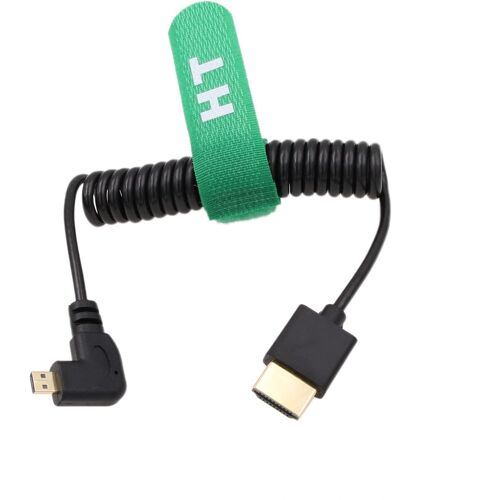 Micro HDMI 4K 60Hz 8K Câble HDMI à Angle Droit pour Sony A6400 A7R Canon R5 R6 GH4 S5 Z50 Caméra ATOMOS Ninja V Portkeys Moniteur Type A D HDMI 2.1