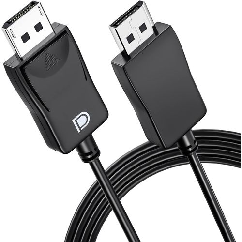 SUNY-Câble Displayport 8K,Cable Display Port 1.4 Supporte 8K@60Hz 4K@144Hz,48Gbps,Hbr3,Dsc,Hdr 10,3D,Câble Dp Avec Freesync Et G-Sync Pour Moniteur De Jeu 144Hz,Carte Graphique,Pc,Tv,2M