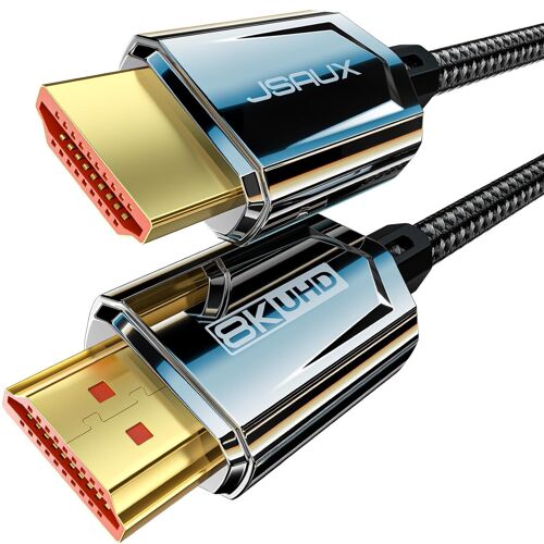 TIANYI-Câble HDMI 8K 2M, Ultra High Speed 48Gbps, 8K@60Hz 4K@120Hz 144Hz, eARC HDR10 HDCP 2.2 & 2.3 3D, Compatible avec PS5 / PS4 / X-Box/UHDTV/Lecteur Blu-ray/Moniteur