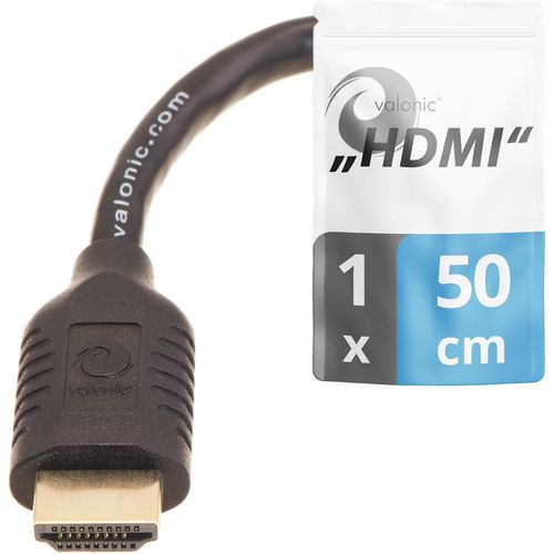 TYE-cable HDMI court, 50cm - 4k, ARC, Ultra HD, Ethernet, high Speed - noir, pour TV, Macbook, PC, PS5 0,5m