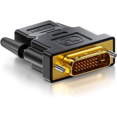 Adaptateur Hdmi-Dvi - Hdmi Femelle Vers Connecteur Dvi-D Mâle (24+1) (19Pol) 1080P Full Hd 1920X1200 - Noir[Z194]