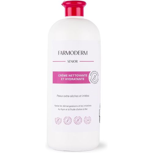 Gel Douche Sans Rinçage & Hydrante (1l) - Crème Nettoyante Antibactérien & Anti-Odeur Pour Les Peaux Sèches & Sensibles - Pour Les Personnes Âgées, Alitées, Incontinentes 