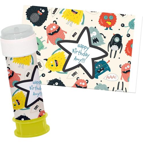 Eryi-68358 Bulles De Savon Autocollant Monster Bash-6 Pièces, Multicolore