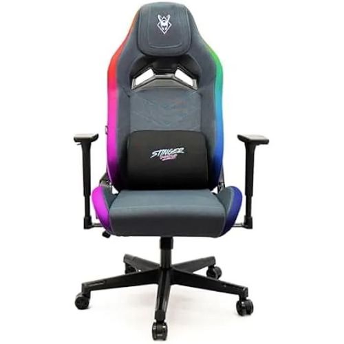 Chaise De Gaming - Woxter - Stinger Station Elite Rgb - Tissu Anti-Taches - Accoudoirs 3d - Lumières Led Rvb