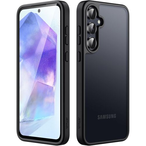 KALANKA-Coque Mate pour Samsung Galaxy A55 5G, Étui Housse de Protection Arrière Translucide Givrée Fine, Anti-Empreintes Digitales (Noir)