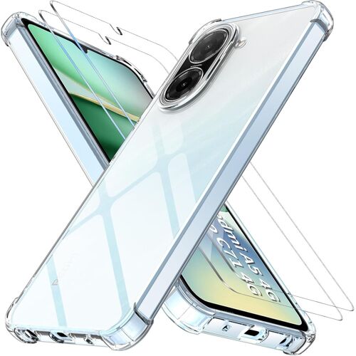 Tianyi-Coque Antichoc Pour Xiaomi Redmi A5 4g Et 2 Pièces Verre Trempé Avec Protection Caméra, Étui De Silicone Mince Souple Tpu Anti-Jaune Housse, Transparent