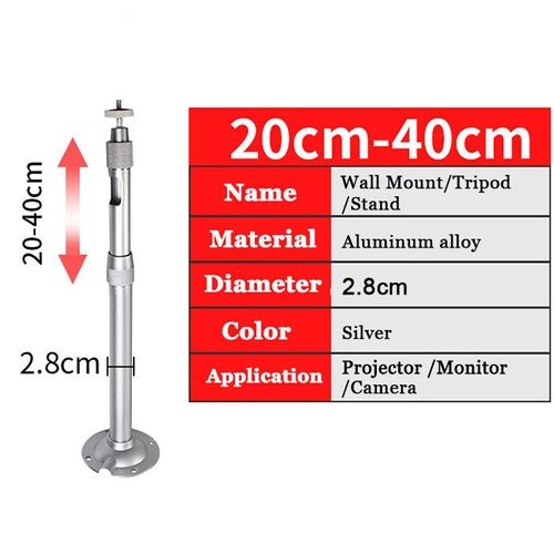 Salange-Support de budgétaire de plafond universel,support mural pour budgétaire,Mini Beamer,XGIMI,JMGO,DLP,YG300,J15,LED Prodefait - Type 20-40cm #A