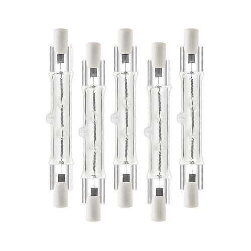 5 Pack R7s 118mm 300w 230v,R7s Ampoule Linéaire Halogène,Lampe Halogène Dimmable Pour La Construction Wo Haute Qualité