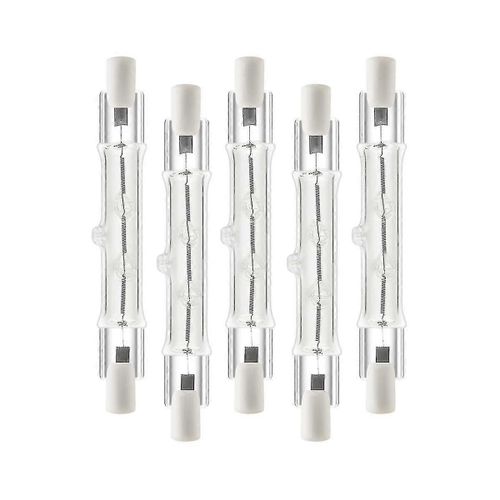 Lot De 5 Ampoules Halogènes Linéaires R7s 118 Mm 300 W 230 V, À Intensité Variable, Pour La Construction.