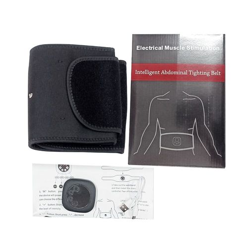 Ems Fitness-Ceinture Électrique Amincissante Pour Perte De Poids,Éthicateur Musculaire,Ohio Eur Vibrant,Brûleur De Graisse,Entraîneur De Taille - Type Black