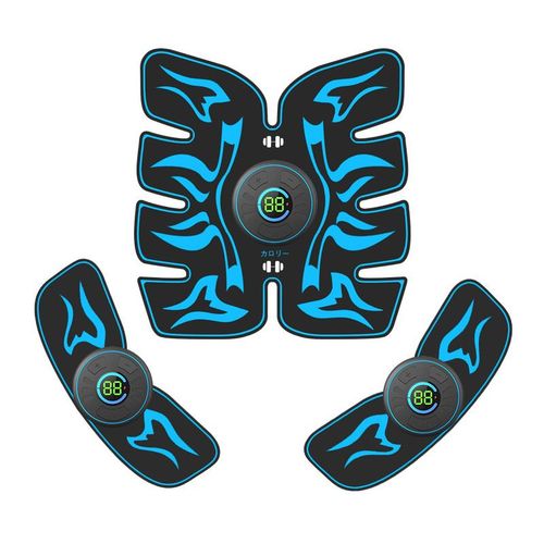 Patch Musculaire Abdominal Ems,Équipement De Fitness À Domicile,Massage Abdominal,Appareil De Fitness Intelligent,Unis Isseur Musculaire Paresseux - Type Black