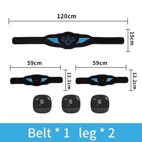 Ceinture De Tonification Abdominale Ems,Stimulateur Musculaire,Affichage Des Calories,Entraîneur D'abs,Toner Musculaire,Masseur Saillant Du Corps,Combustion Des Graisses,Perte - Type 1 Waist 2 Legs