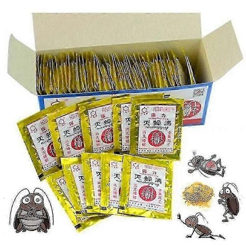 Lot de 50 appats anti-cafards en poudre, respectueux de l'environnement, efficace, insecticide, anti-cafards, lutte antiparasitaire, pour cuisine, restaurant, 0619
