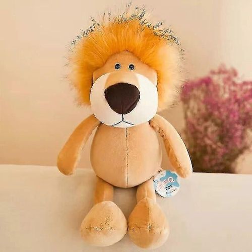 Peluches super mignonnes pour enfants, compagnon de couchage, animaux de la jungle, éléphant, chien, tigre, renard, lion, girafe, raton laveur, singe, 25 cm et 35 cm