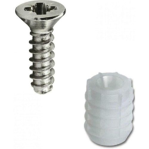 Cheville de charniere 8 mm et vis (paquet de 10)