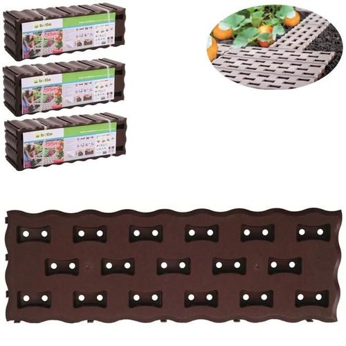 Grille Panneau De Pavage Chemin De Jardin 2.85m2 Plastique Marron 24pcs