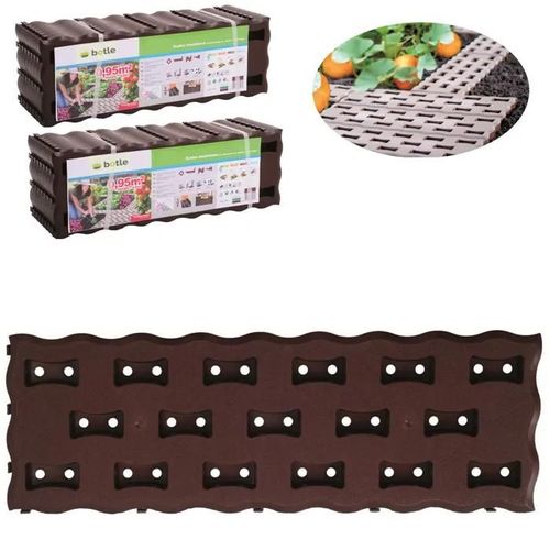 Plaque De Grille Panneau De Pavage Chemin De Jardin 1,90m2 Plastique Marron 16pcs