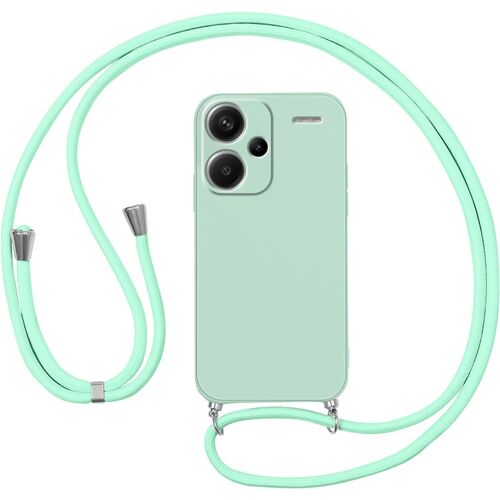 KAL-Coque Pour Xiaomi Redmi Note 13 Pro+ 5G Avec Cordon De Collier, Souple Silicone Etui Avec Bandouliere, Tour De Cou Lanière En Corde - Housse Avec Réglable Chaine Pour Redmi Note 13 Pro+ 5G, Vert
