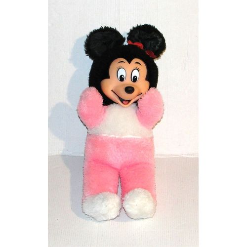 peluche minnie la copine de mickey ancienne disney visage souple