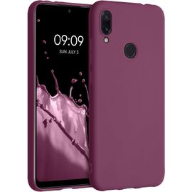 Kal-Housse Compatible Avec Xiaomi Redmi Note 7 / Note 7 Pro Coque - Housse De Téléphone Protection Souple En Silicone - Bordeaux Violet