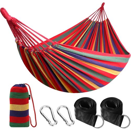 jum-Hamac D'Extérieur De Camping,En Plein Air Portable En Toile,Léger Avec Sangles Respectueuses Des Arbres,Sac De Transport,Parfait Pour Le Jardin,Balcon,Patio,La Plage,Randonnée