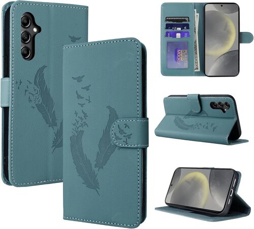 acdsgd-Coque pour Samsung Galaxy S24 Étui à Rabat Antichoc Cuir Housse de Protection pour Samsung S24 5G Pochette de Portefeuille Magnétique Flip Case Etui pour Samsung Galaxy S24 5G, Bleu