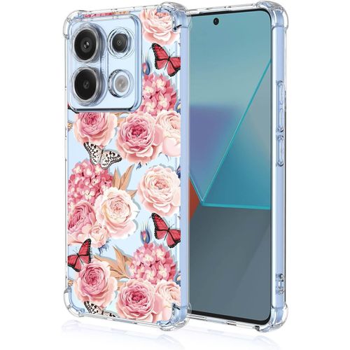 Kal-Transparent Coque Pour Xiaomi Redmi Note 13 5g, Très Mince Antichoc Premium Silicone Tpu Housse, Souple Soyeux Étui Avec Élégant Simple Motif, A54