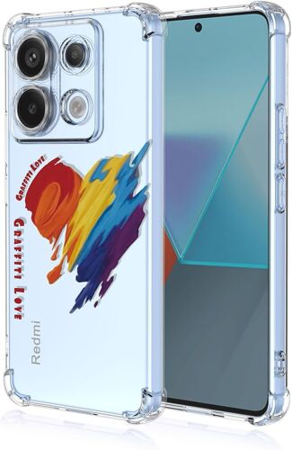 KAL-Transparent Coque Pour Xiaomi Redmi Note 13 Pro 5G, Très Mince Antichoc Premium Silicone Tpu Housse, Souple Soyeux Étui Avec Élégant Simple Motif, A27