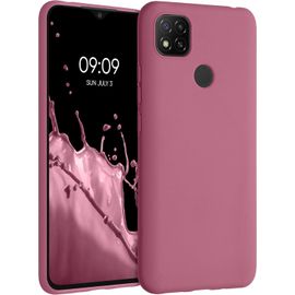 Kal-Housse Compatible Avec Xiaomi Redmi 9c Coque - Housse De Téléphone Protection Souple En Silicone - Rose Foncé