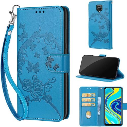KAL-Coque Pour Xiaomi Redmi Note 9S / Redmi Note 9 Pro/Redmi Note 9 Pro Max Étui,Premium Flip Case Portefeuille Étui Pour Xiaomi Redmi Note 9S / Note 9 Pro/Note 9 Pro Max Bleu