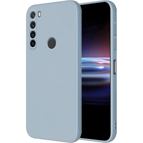 KAL-Coque Pour Redmi Note 8T Protection Étui, (6.3"" Inches) Liquide Tpu Silicone Case Anti Rayures Ultra Mince Souple Cover En Silicone Bleu Fumé