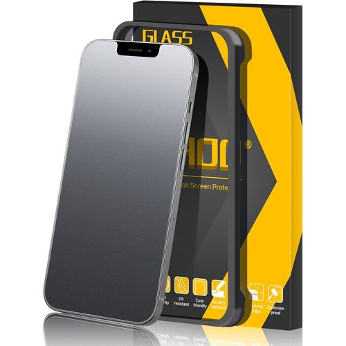 Verre Trempé Mat pour iPhone 13/iPhone 13 Pro/iPhone 14/iPhone 16e, Protection d'écran Antireflet, Anti-Empreintes Digitales Sans Bulles Ultra Résistant Dureté 9H Glass Protecteur