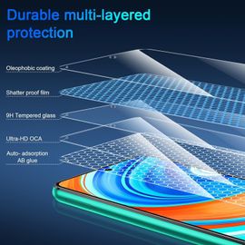 Verre Trempé Pour Xiaomi Redmi Note 9 Pro/9 Pro Max/9s 4g 2 Pièces.Film De Vitre Protection Écran Dureté 9h Anti Rayures Sans Bulless Transparent Hd Haute Sensibilité Protecteur D'écran
