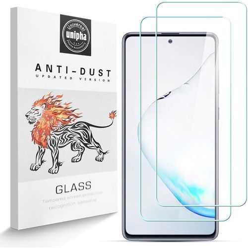 CAUC-Verre Trempé Protecteur D'écran pour Samsung Galaxy Note 10 Lite [2 pièces], Dureté 9H, 2.5D Haute Définition, Sans Bulle, Résistant à la Rayure Film Protecteur pour Samsung Galaxy Note 10 Lite