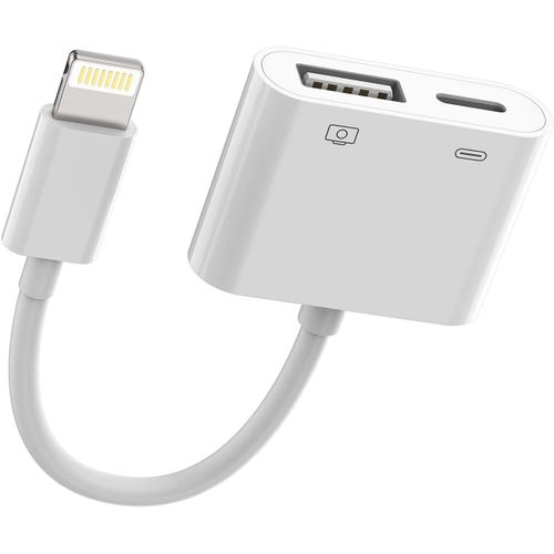 KALANKA-Adaptateur Lightning vers USB Chargeur 2 en 1 pour Apple iPhone 14 13 12 11 Pro Max 7 8 Plus X SE XS XR pour iPad Air Jack Clé Souris Lecteur Cartes Accessoires Câble OTG Télécharger Photo Ré