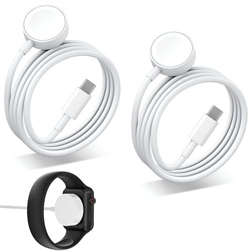 2Pcs Chargeur Pour Apple Watch,Apple Watch Chargeur Câble,Magnétique Wireless Charger Pour Iwatch, Usb C Rapide Chargeur Avec 1M Usb C Câble,Pour Apple Watch Series 9/8/7/6/Se/5/4/3/2/1/Ultra/Se.
