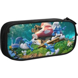 Trousse À Crayons Motif Schtroumpfs Avec Fermeture Éclair Pour Ranger Des Pièces De Monnaie, Maquillage, Pour Femmes, Adolescents, Filles, Garçons Et Enfants