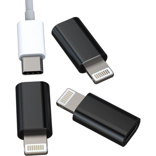 TRAHOO-Adaptateur USB C femelle vers Lightning mâle(3pack)pour iPhone 14 pro max charge rapide connecteur type-c câble pour Apple MFi certifié pour iPad convertisseur prise câble type c adaptateurs c