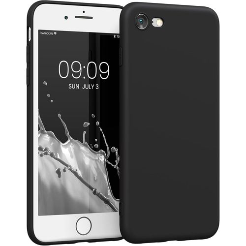 TRAHOO-Housse Compatible avec Apple iPhone SE (2022) / iPhone SE (2020) / iPhone 8 / iPhone 7 Coque - Housse de téléphone en TPU avec Protection Appareil Photo - Noir Mat