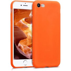 Housse Compatible Avec Apple Iphone Se (2022) / Iphone Se (2020) / Iphone 8 / Iphone 7 Coque - Housse De Téléphone Protection Souple En Silicone - Néon Orange