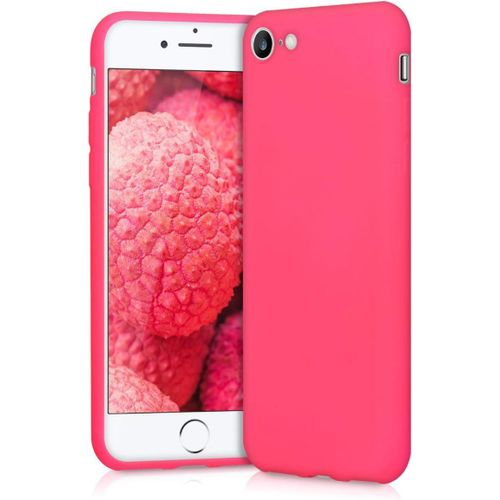 Housse Compatible Avec Apple Iphone Se (2022) / Iphone Se (2020) / Iphone 8 / Iphone 7 Coque - Housse De Téléphone Protection Souple En Silicone - Rose Fluo