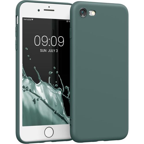 Housse Compatible avec Apple iPhone SE (2022) / iPhone SE (2020) / iPhone 8 / iPhone 7 Coque - Housse de téléphone en TPU avec Protection Appareil Photo - Bleu Vert