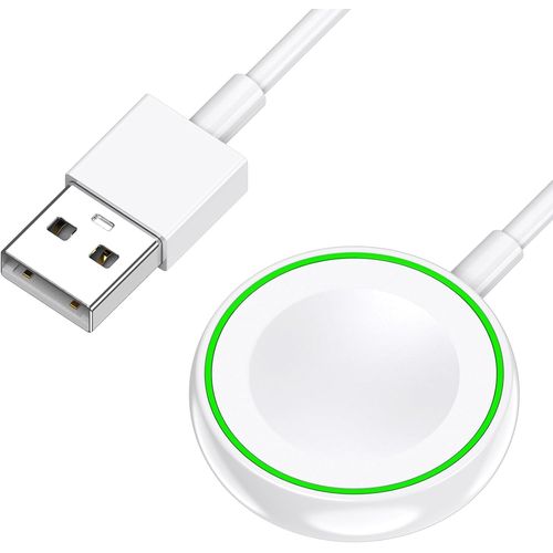 Chargeur Magnétique Pour Apple Watch Series 11/10/9/8/7/6/5/4/3/Se/Ultra, Station De Chargement Rapide, Interface Usb, Câble De Charge Magnétique Sans Fil De 1m- Blanc[Z708]